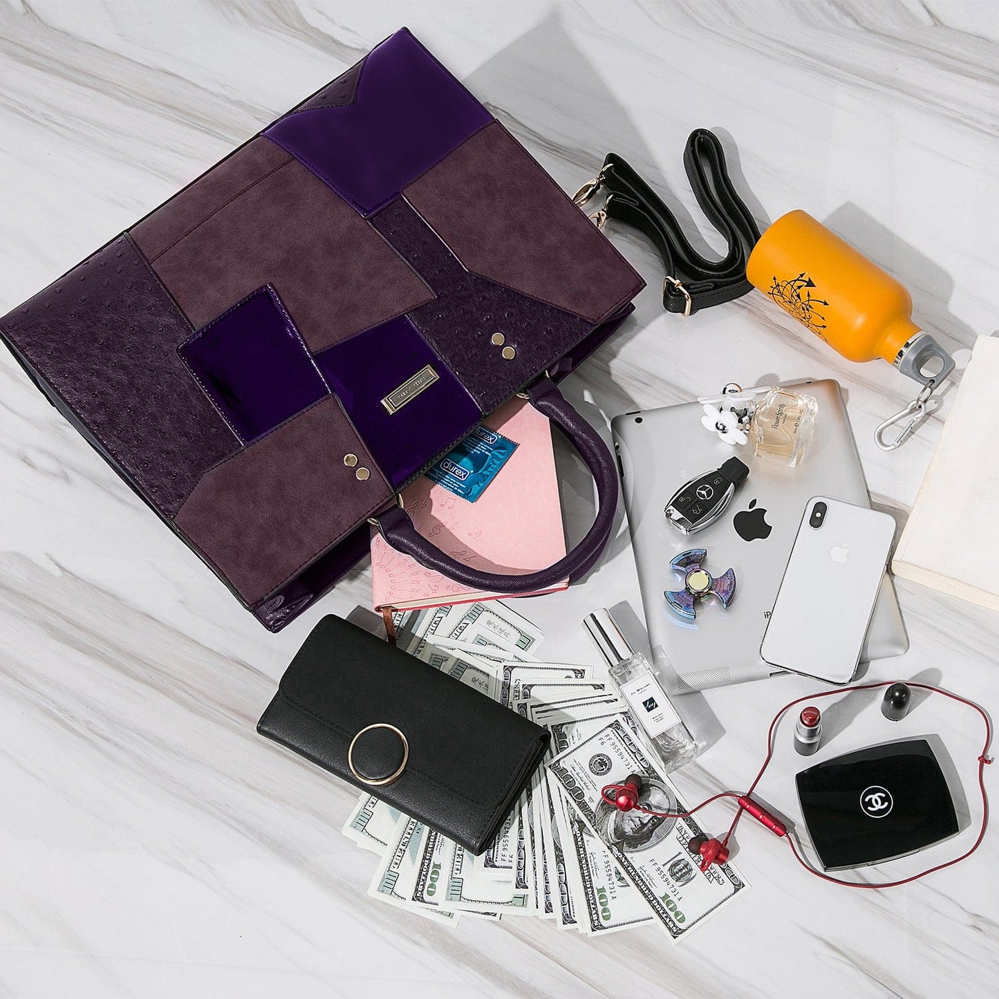 HEC 2022 Fashion Designer Pu Leather Material Women Handbag Wholesale