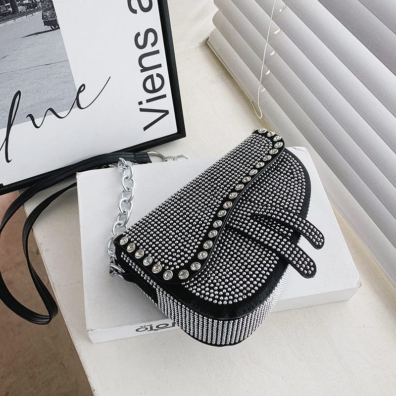 HEC Women Luxury Shining Shoulder Purses Fashion Quality Crystal Women Diamonds Party Clutch Handbag