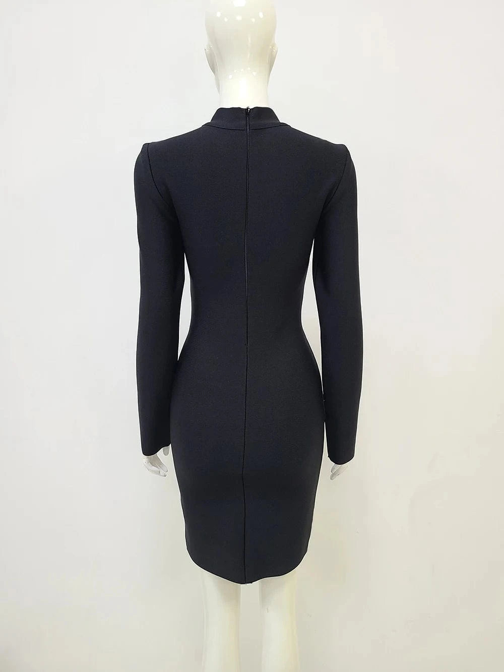 High Quality Beading Long Sleeve Women Bodycon Evening Party Cocktail Prom Dress