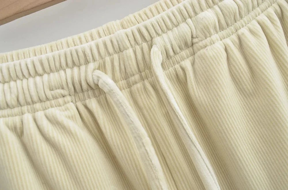 High Quality Chenille Loose Ladies Sweatpants Elastic Waistband Sport Casual Female Trousers Women Joggers Pants