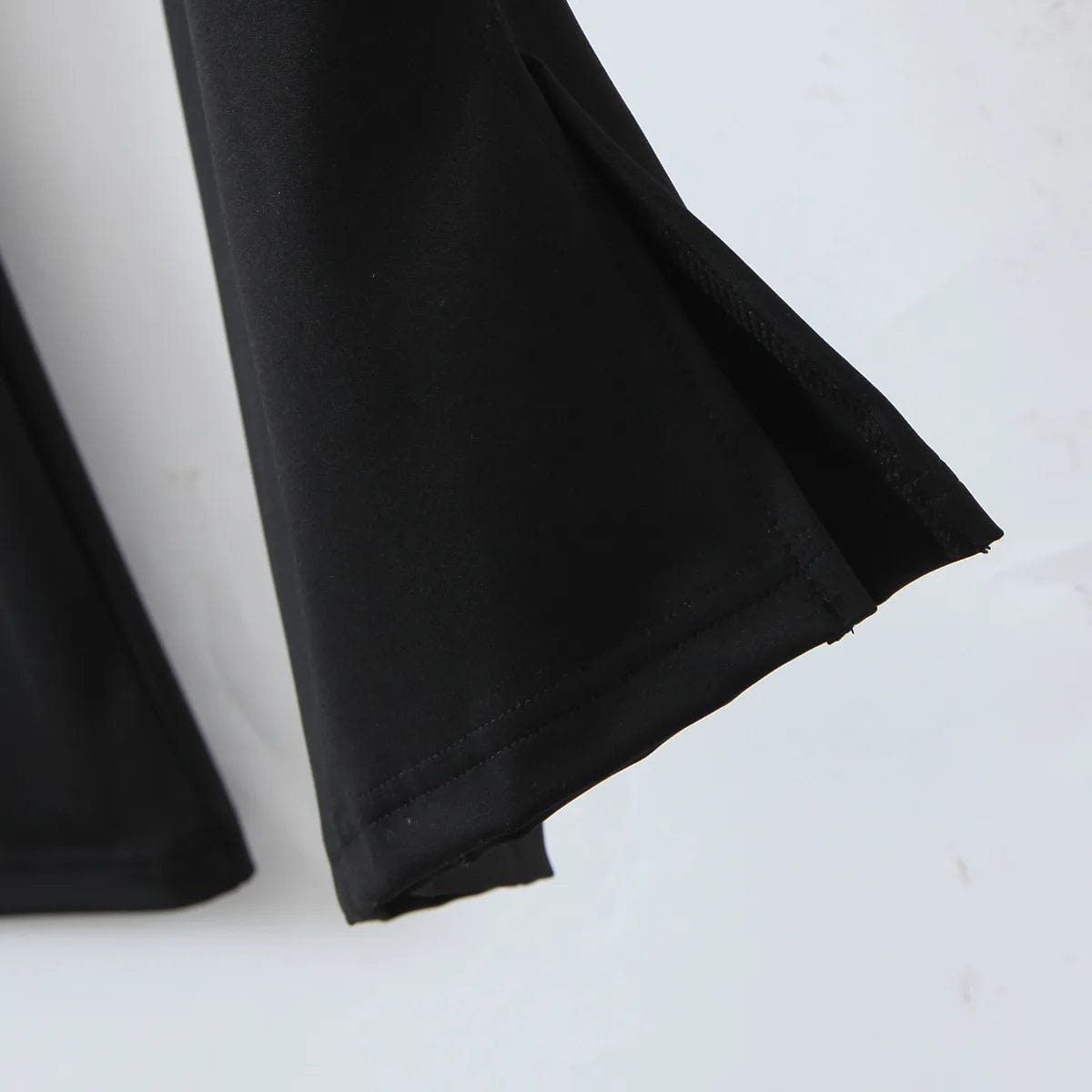 High Quality Custom Cotton Women Trousers Office Slim Flared Pants Width Waistband Hem Split Female Trousers Women Joggers Pants