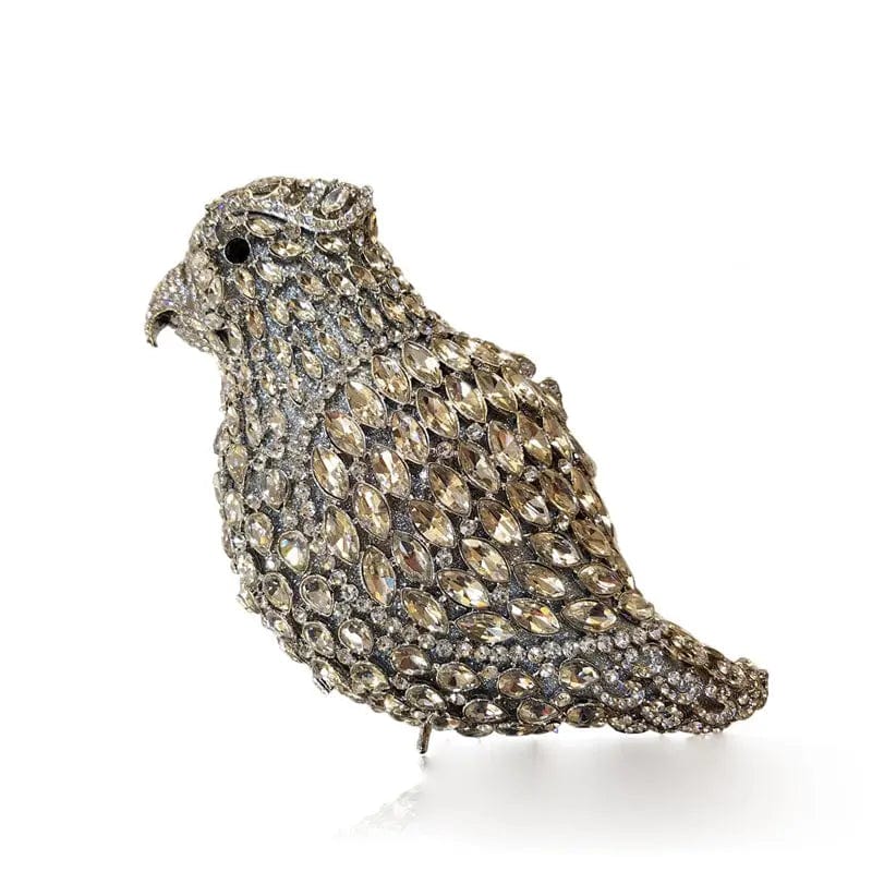 High Quality  Handmade Crystal Rhinestone Bridal Clutches Evening Bag Party Diamond Animal Bird  Beaded Clutch Handbag
