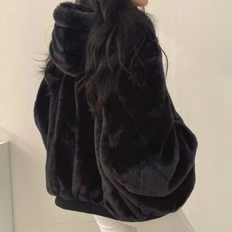 High Quality New Fashion Warm Hooded Jacket Thickened Double-sided Women's Clothing Winter 2024