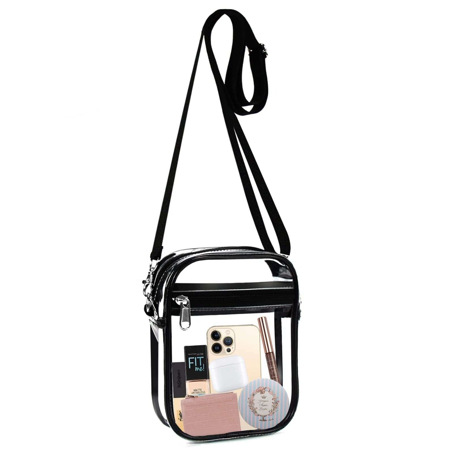 High Quality Transparent Clear sling Purse Bag Pvc Crossbody Handbag for Women