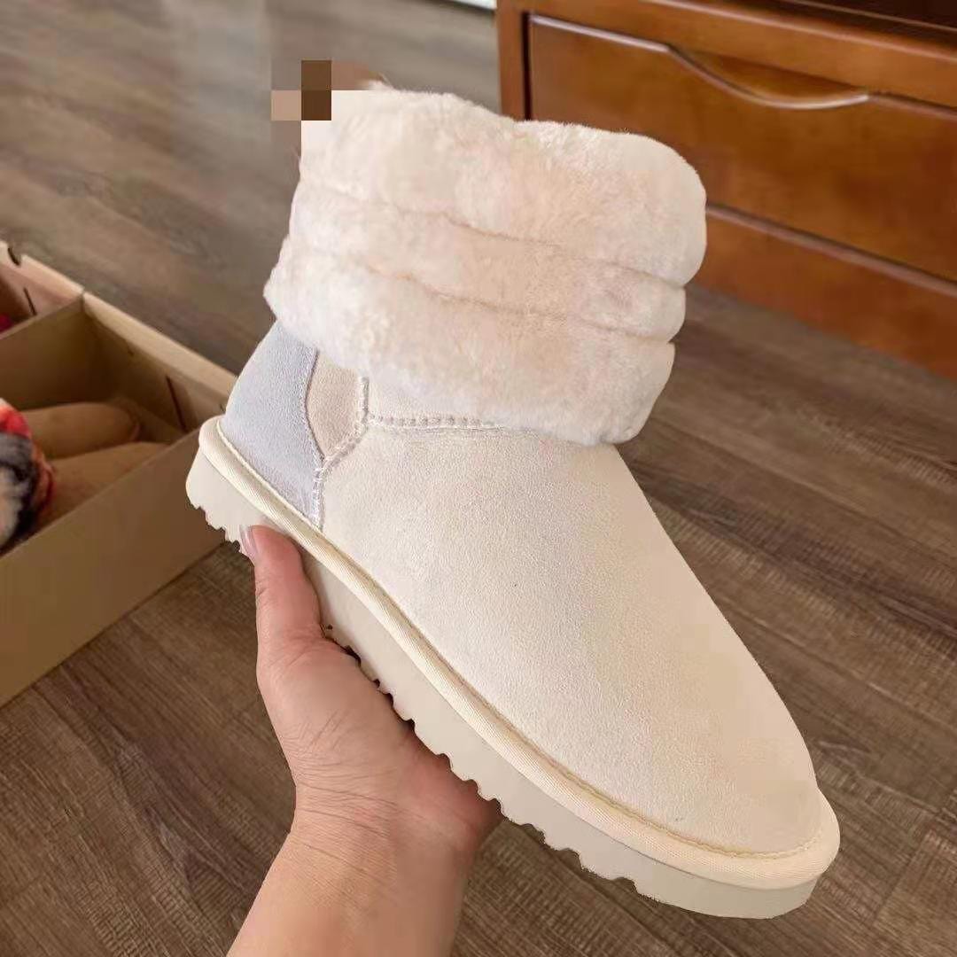 High quality winter must have women men kids size support make logo sheepskin wool on the boot shoes