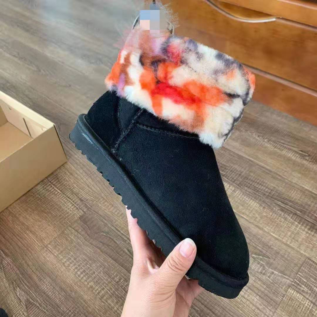 High quality winter must have women men kids size support make logo sheepskin wool on the boot shoes