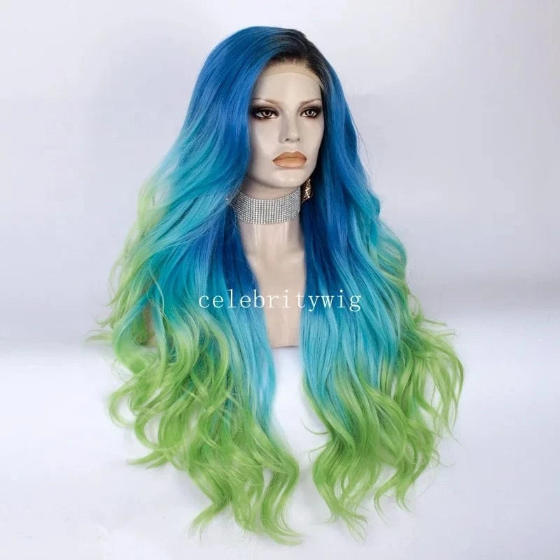 High Temperature Synthetic Hair Lace Wigs with Natural Hairline for Women Sale