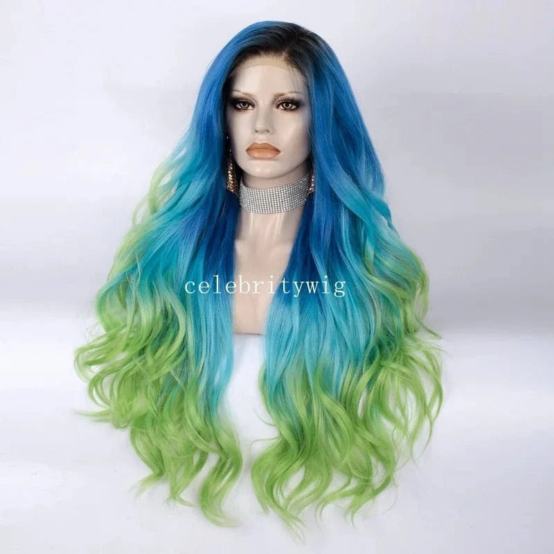 High Temperature Synthetic Hair Lace Wigs with Natural Hairline for Women Sale