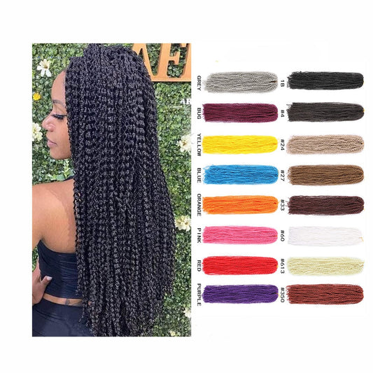 High Temperature Synthetic Zizi Crochet Braids 28 Strands Black Pink Purple Box Braids Pink Hair Extension zizi box braids