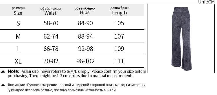 High Waisted Glitter Pants Fall Winter Outfit Women 2023 Silver Sparkly Flare Sequined Trousers Party Night Clubwear