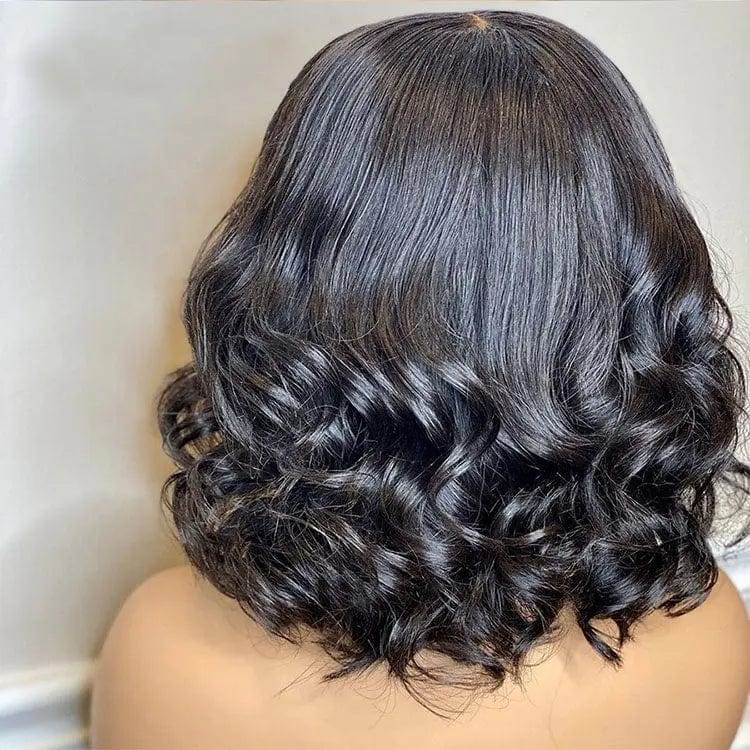 Highknight 4*4 Lace Closure Wigs Bob Wig Human Hair Brazilian Hair With Pre Plucked Bleached Knots Natual Color Wigs