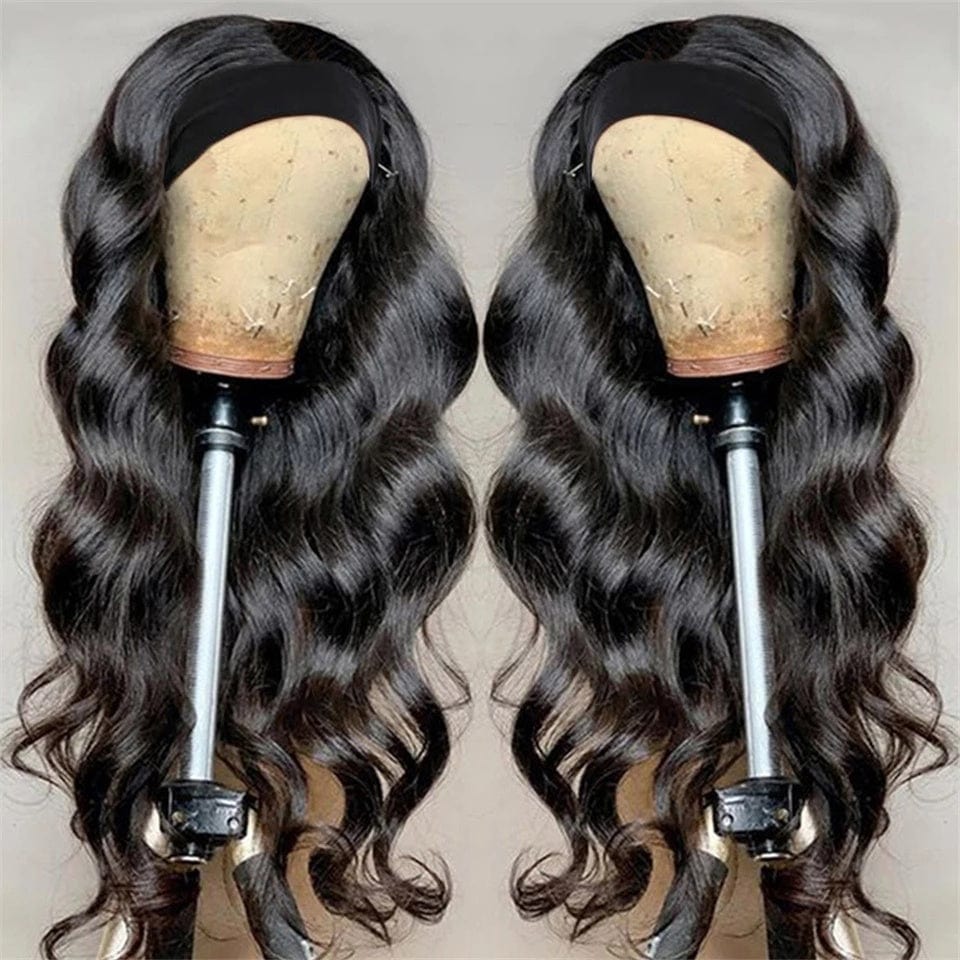 Highknight Natural Color Machine Made Headband Wig Body Wave Human Hair Wig Glueless Wigs For Black Women