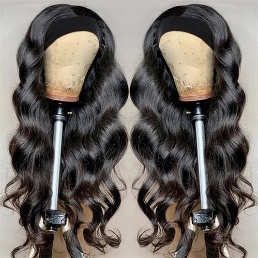 Highknight Natural Color Machine Made Headband Wig Body Wave Human Hair Wig Glueless Wigs For Black Women