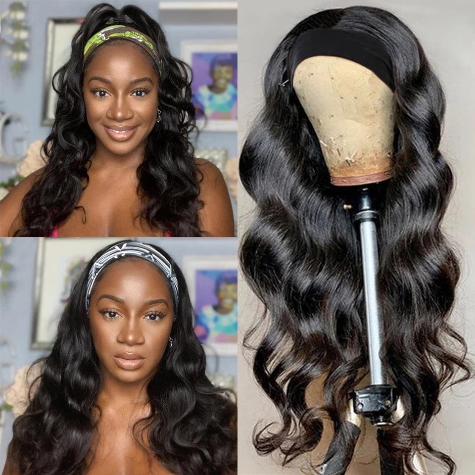 Highknight Natural Color Machine Made Headband Wig Body Wave Human Hair Wig Glueless Wigs For Black Women