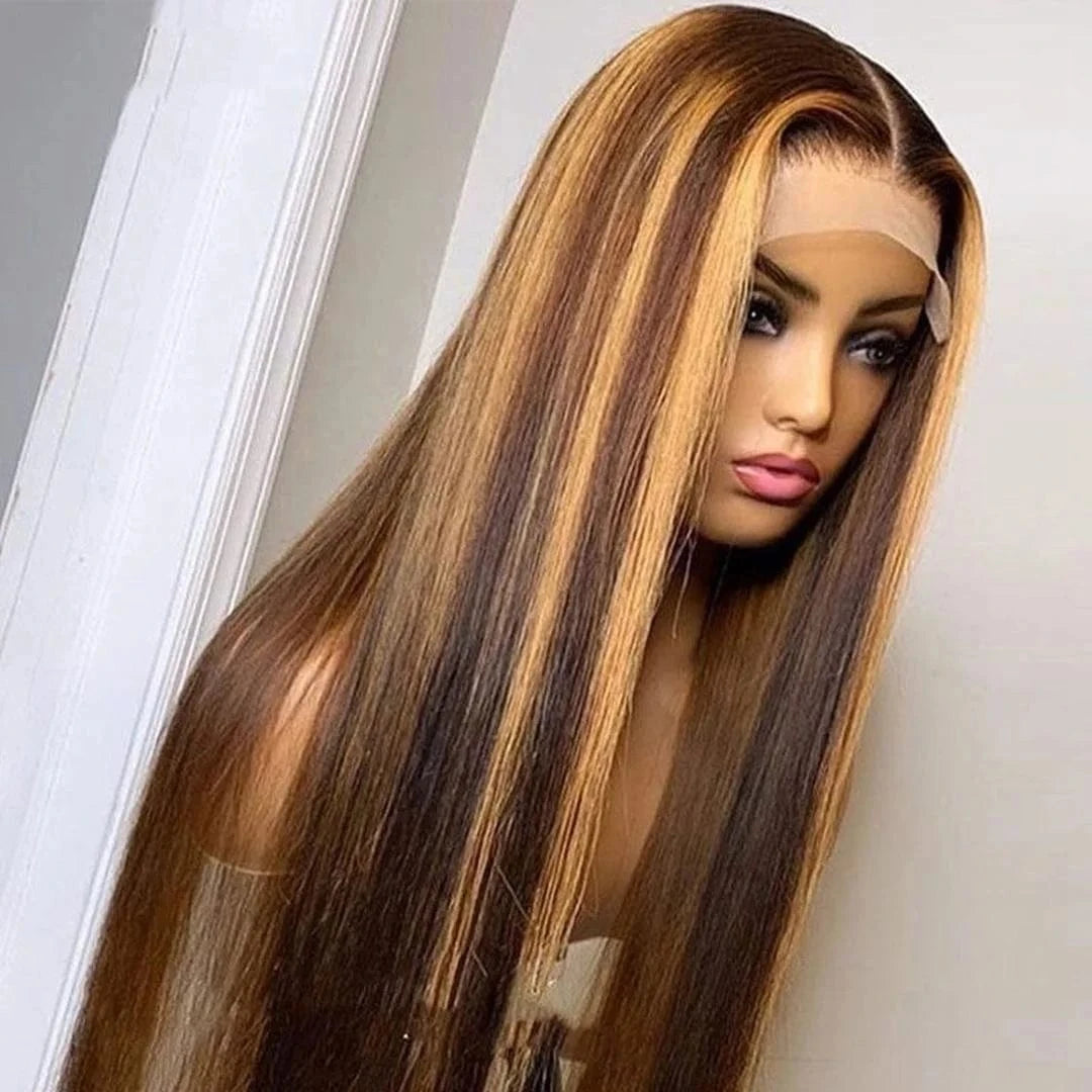 Highlight Brazilian Cuticle Aligned Cheap Lace Wig Vendors Bone Straight Human Hair Lace Wig 100% Human Hair Wigs