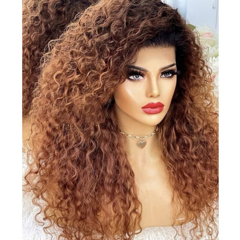 highlight honey blonde colored virgin hair 100% raw unprocessed deep wave full lace wigs 200 density hd lace frontal wig
