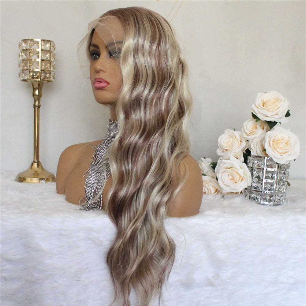 Highlight Honey Brown #613 Blonde Color Customized Long Straight Virgin Brazilian Cuticle Aligned Hair Lace Front Wigs
