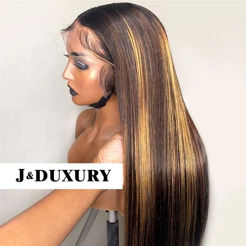 highlights honey blonde colored straight hair  peruvian 360 lace wig vendor  pre pluck lace closure wigs human hair