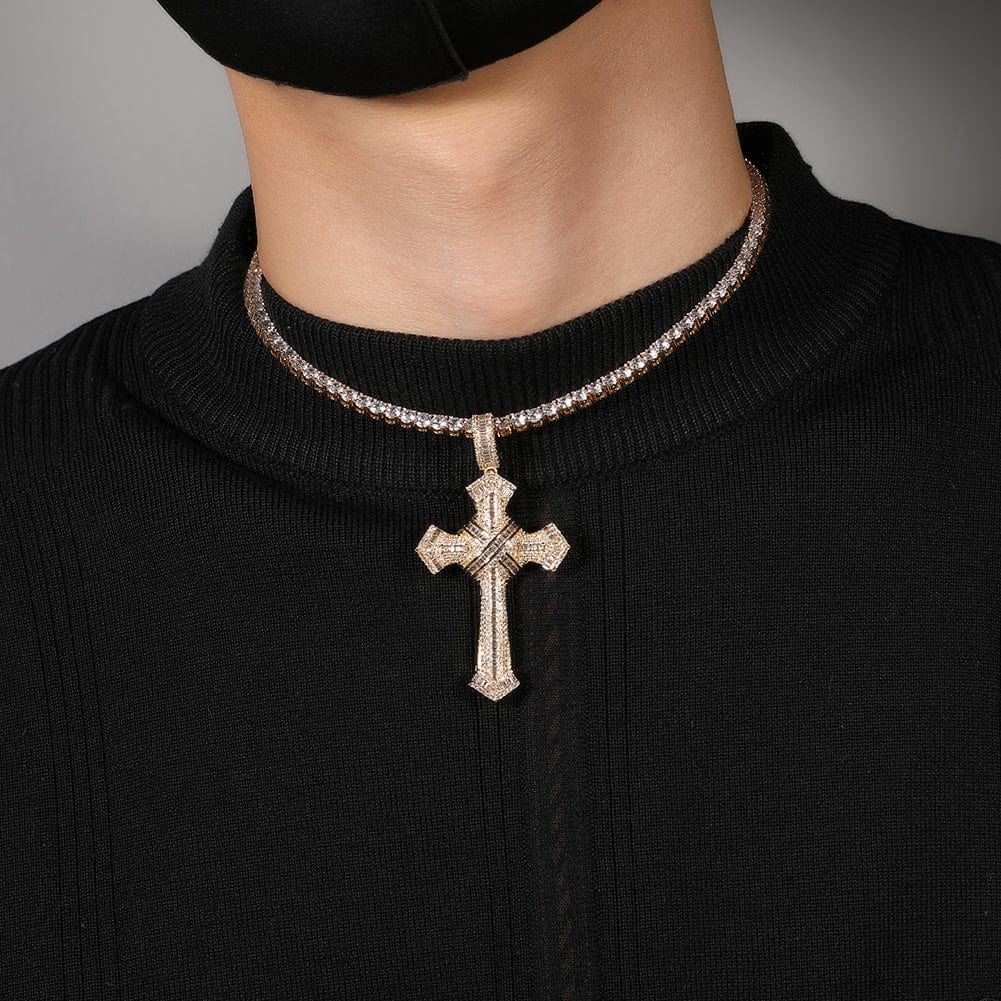 Hip Hop Jewelry Diamond Cross Necklace Wholesale Jewelry CZ Cross Pendant For Men WOMEN Necklace Pendent Necklace Men