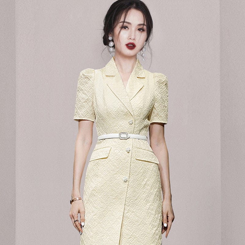 HN0604085 new two-piece 2022 summer dress fashion temperament slim top waist chiffon cake skirt suit women