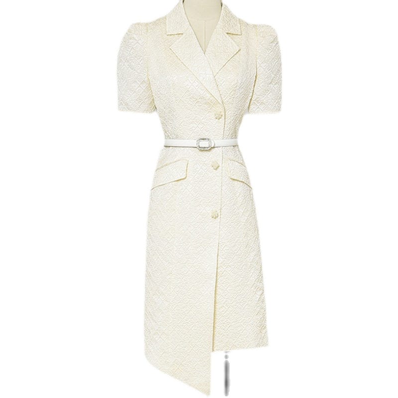 HN0604085 new two-piece 2022 summer dress fashion temperament slim top waist chiffon cake skirt suit women