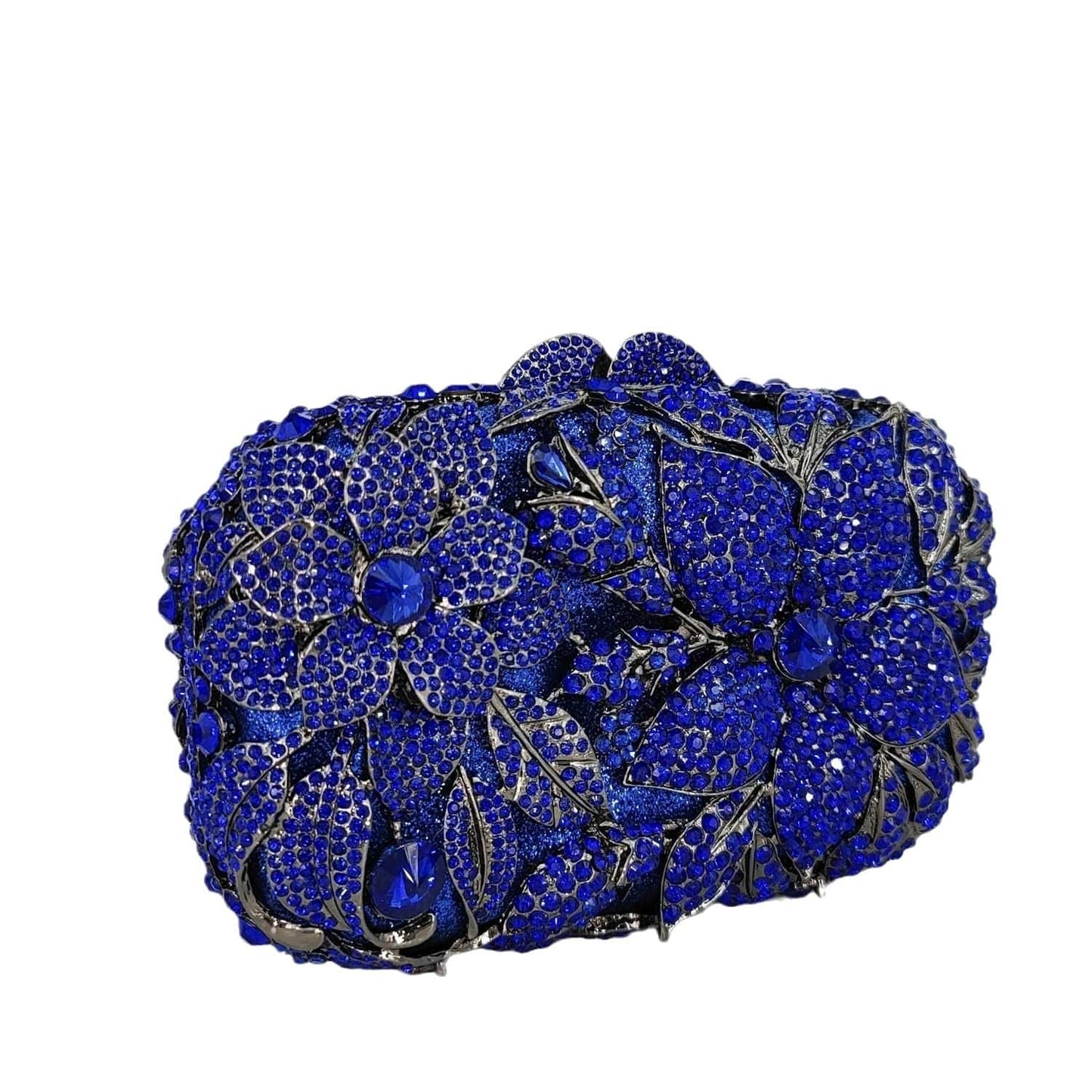 Hollow Out Diamond Handbag Woman's Crystal Evening Bags Luxury Metal Frame Flower Clutch Bag Purse for Female