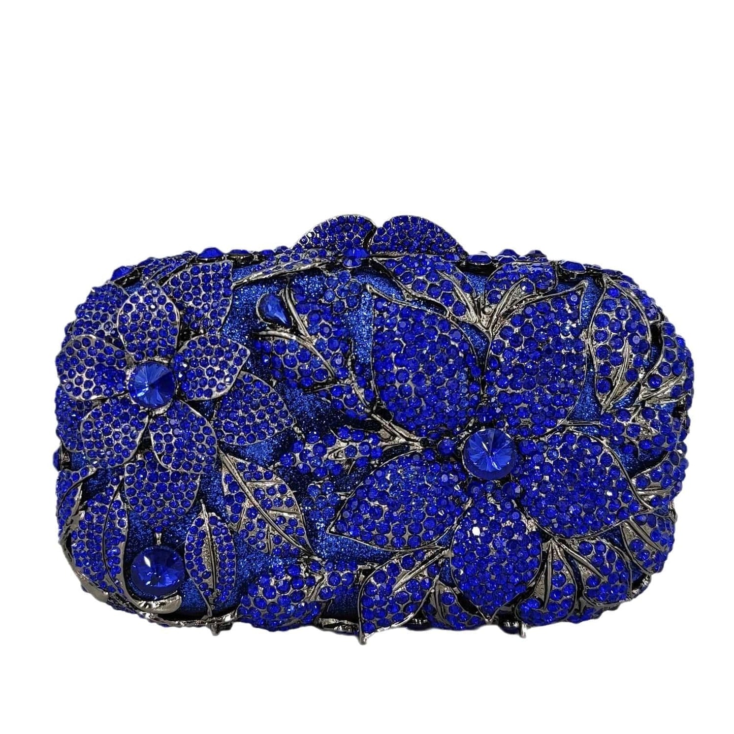 Hollow Out Diamond Handbag Woman's Crystal Evening Bags Luxury Metal Frame Flower Clutch Bag Purse for Female