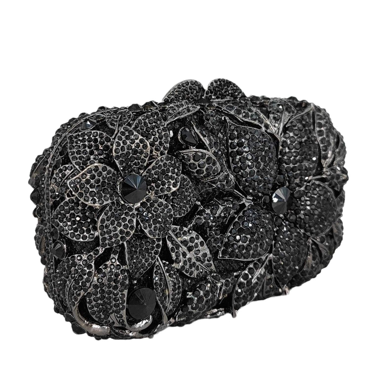 Hollow Out Diamond Handbag Woman's Crystal Evening Bags Luxury Metal Frame Flower Clutch Bag Purse for Female