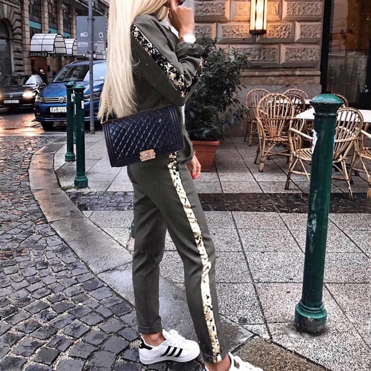 Hooded Tracksuit Women two Pcs Running Set Zipper Joggers Suits Workout Clothes Loose Sweatshirts Casual Sportswear