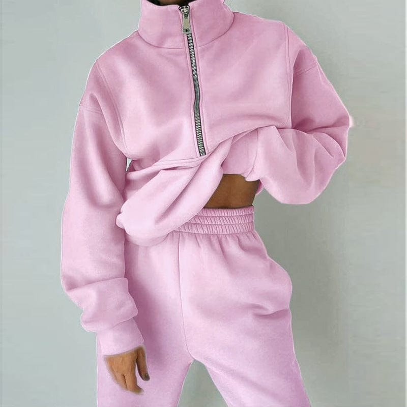 Hoodie Street Sweatpants Stylish Casual Suit Women's Sportswear Pullover Sweatshirt Loose Pants Jogging Pants Warm Suit