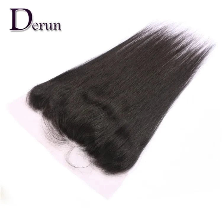 Hot Hair Products HD Lace Frontal Hair 100% Unprocessed Virgin Human Hair Swiss Lace Frontal Natural Black