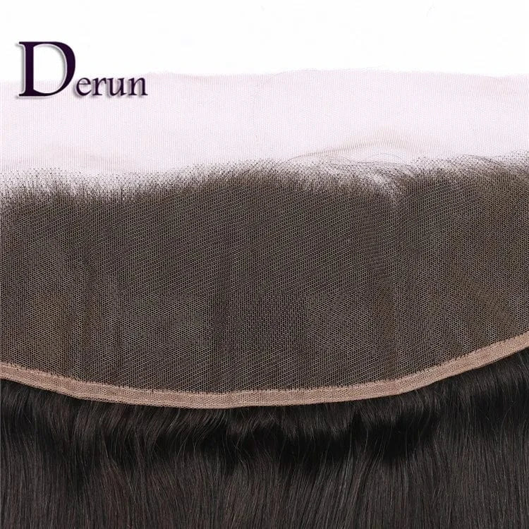 Hot Hair Products HD Lace Frontal Hair 100% Unprocessed Virgin Human Hair Swiss Lace Frontal Natural Black