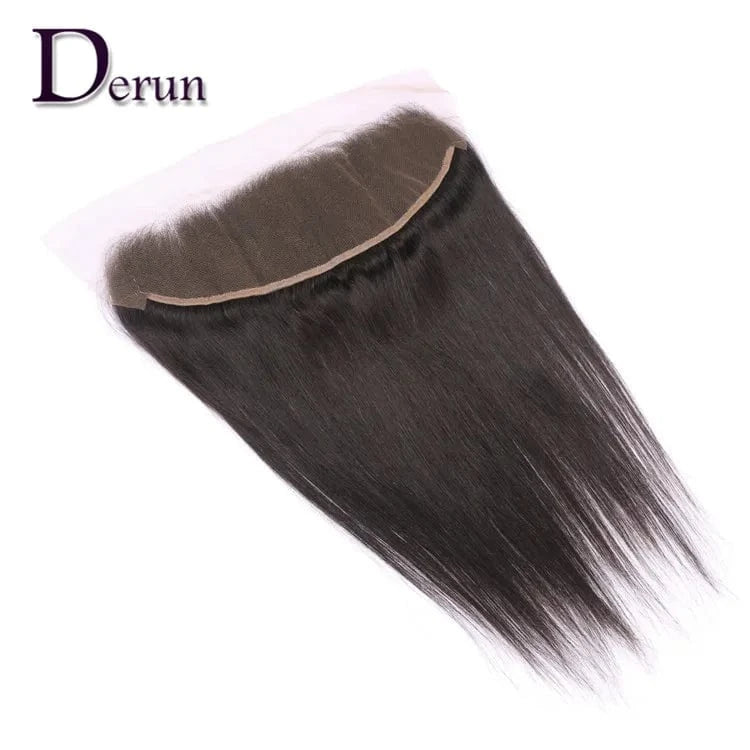 Hot Hair Products HD Lace Frontal Hair 100% Unprocessed Virgin Human Hair Swiss Lace Frontal Natural Black