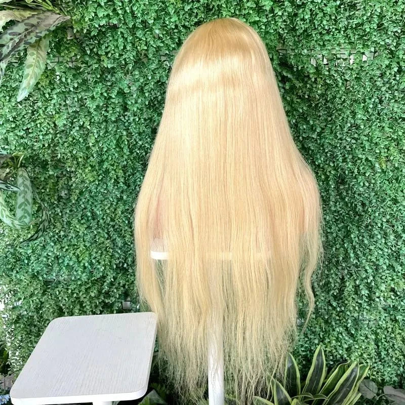 Hot sale 130% 150% Density 100% raw human one donor hair 613 Blonde Transparent full Lace Wig