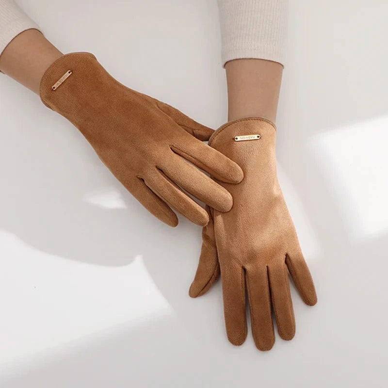 Hot sale cold weather thermal outdoor ladies warm custom bike women driving winter gloves