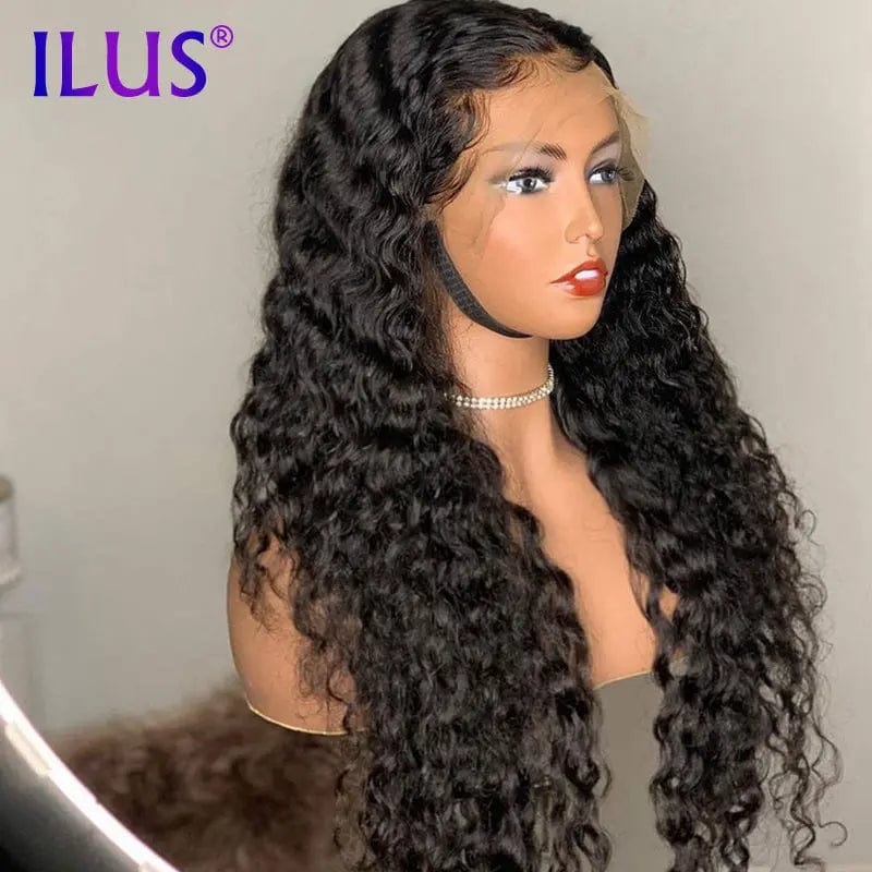 Hot Sale Free Shipping Deep Curly 250% Wigs Natural Colored HD Lace Front Human Hair Wigs For Black Women Full Lace Frontal Wigs