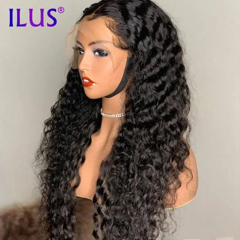 Hot Sale Free Shipping Deep Curly 250% Wigs Natural Colored HD Lace Front Human Hair Wigs For Black Women Full Lace Frontal Wigs