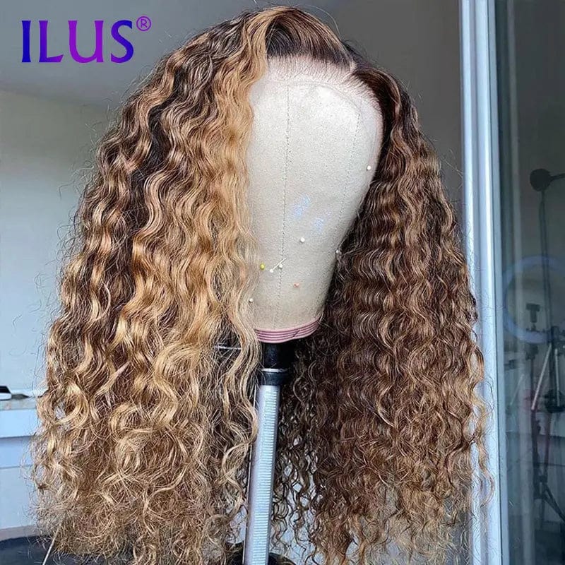 Hot Sale Free Shipping Jerry Curly 1B/27 Highlight Color 200 Full Lace Front Human Hair Wigs For Black Women HD Lace Frontal Wig