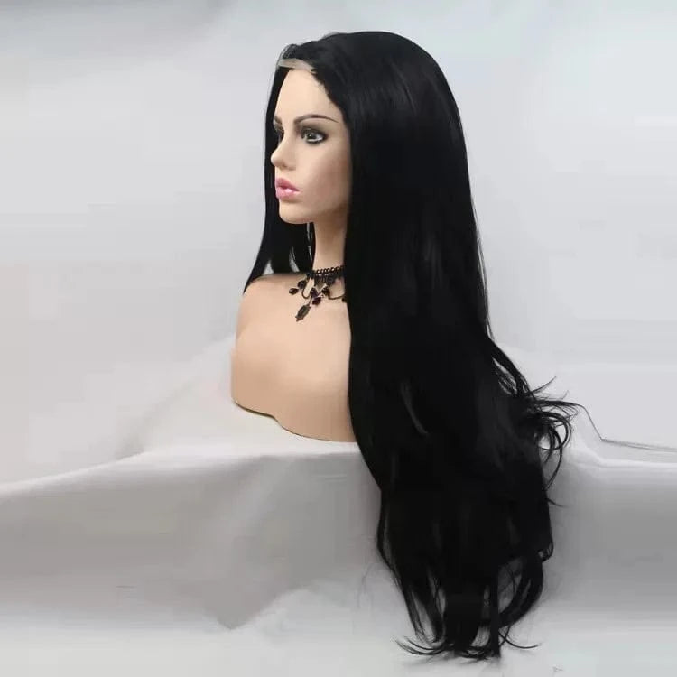 Hot Sale Long Straight Hair Extension Wigs Ombre Heat Resistant Full Cheap Woman Synthetic Hair Wig With Lace Front