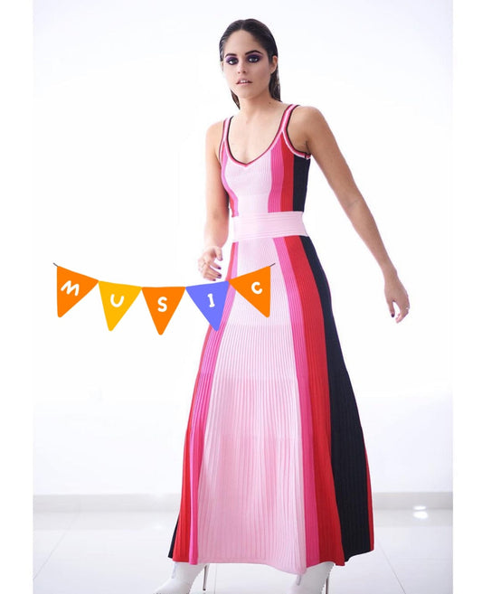 Hot Sale On Amazon Elegant Lady Rayon Bandage Midi Party Evening Dress Women