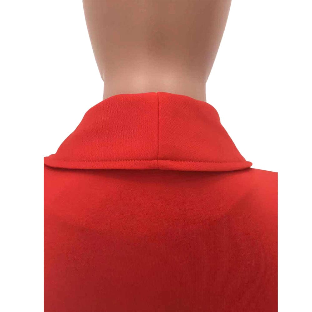 Hot sale spring autumn ladies dress sexy fashion solid color dresses women's deep V-nece pleated dress