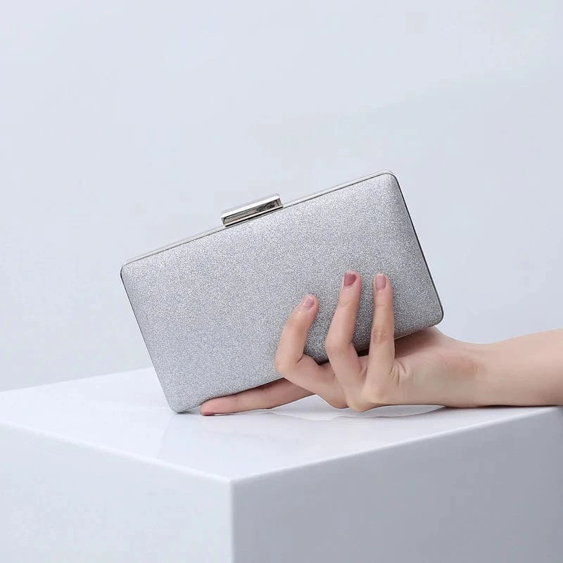 Hot sale temperament champagne gold glitter shoulder bag wedding women clutch evening bags