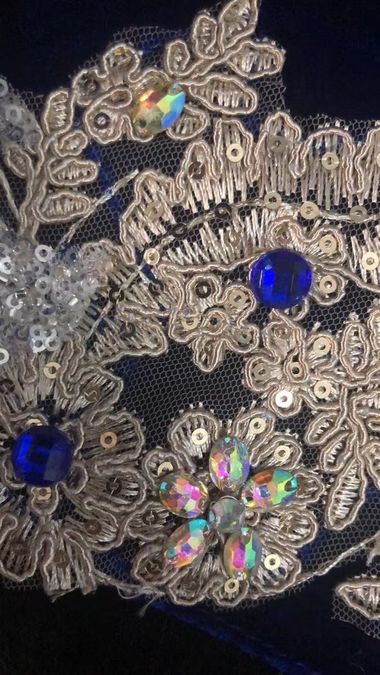 Hot sale velvet luxury with diamonds ladies evening dress new sequins Lace gorgeous prom dress