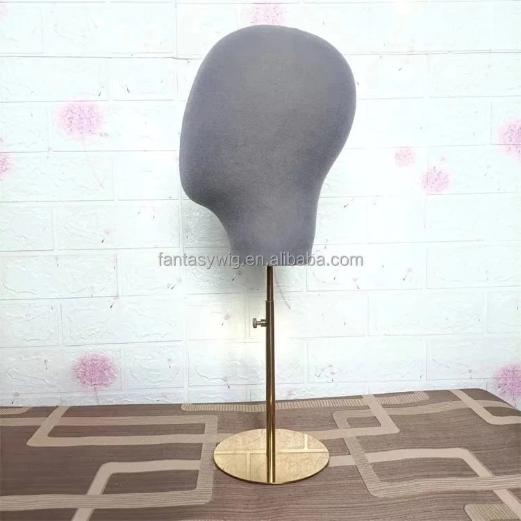 Hot Sale Wig Stand Tripod With ManneWig Store Mannequin Wig Display Velvet Mannequin Head For Wig Hat Display With Stand And Pin