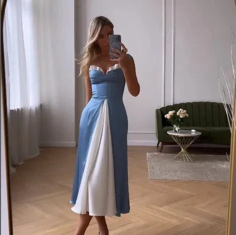 Hot Sale Women's New Summer Sexy Slip Dress New Design Temperament Elegant High Slit Dress