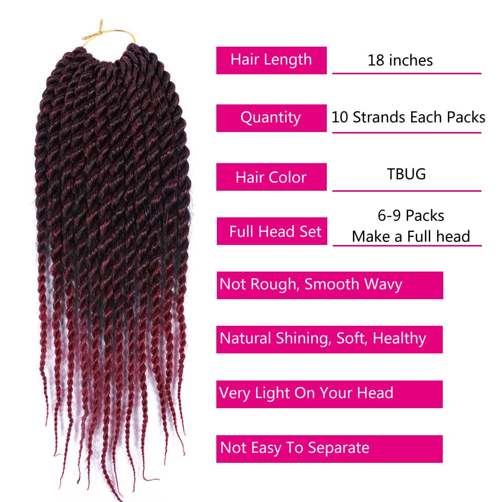Hot sell 22 inches 12stands synthetic braiding hair afro twist braids straight crochet braid hair senegalese hair extension