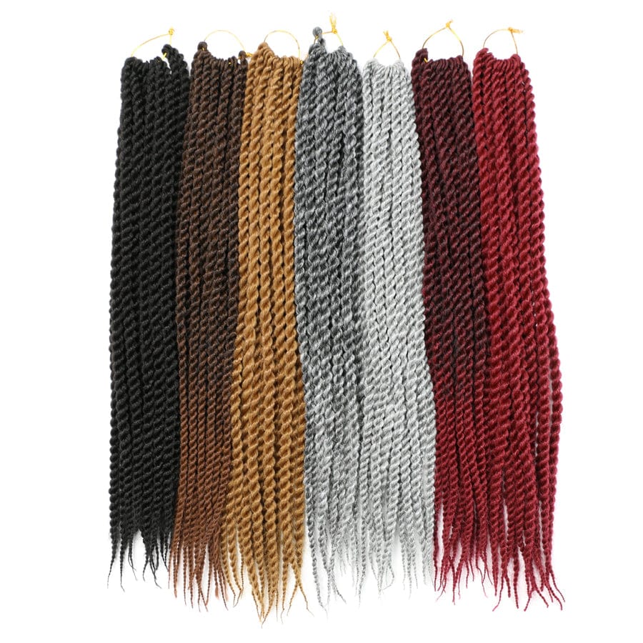 Hot sell 22 inches 12stands synthetic braiding hair afro twist braids straight crochet braid hair senegalese hair extension