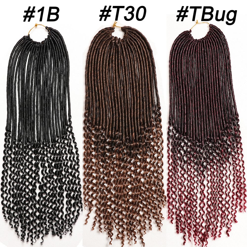 Hot sell wholesale 18inch crochet hair extensions Afro braids for woman straight goddess faux locs