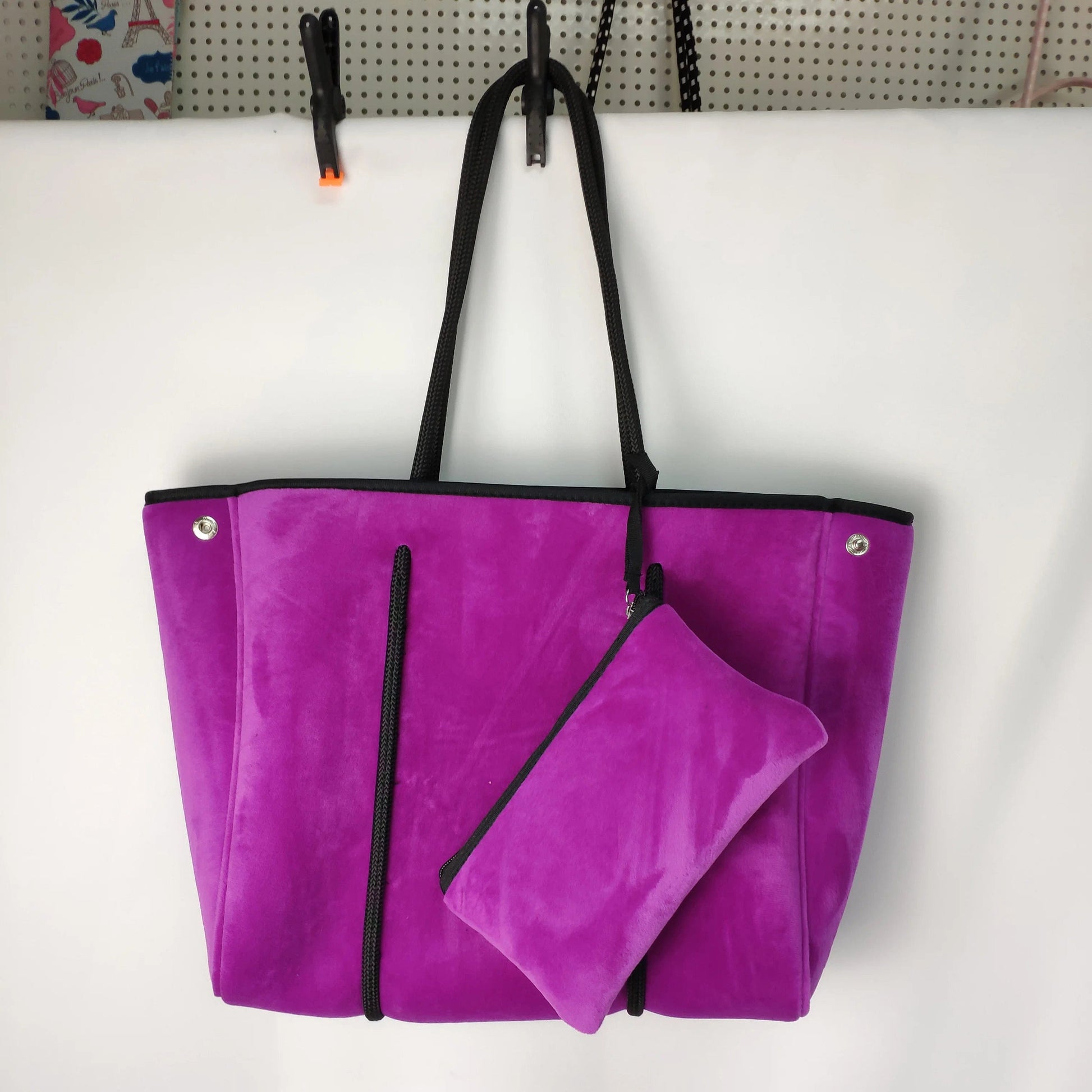 Hot Sell Wholesale Handbag Women Tote Bag Fashion Beach Velvet Tote Bag Neoprene Beach Tote Bag For Women