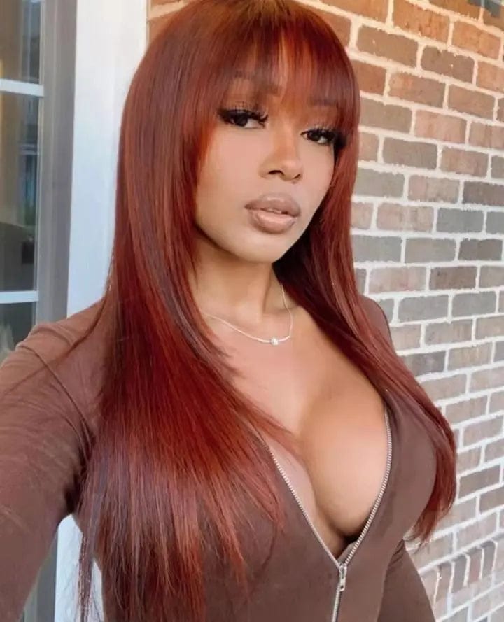 Hot Selling Chocolate Brown Silky Straight Peruvian Virgin Hair 13*4 Lace Front Wigs for Black Women